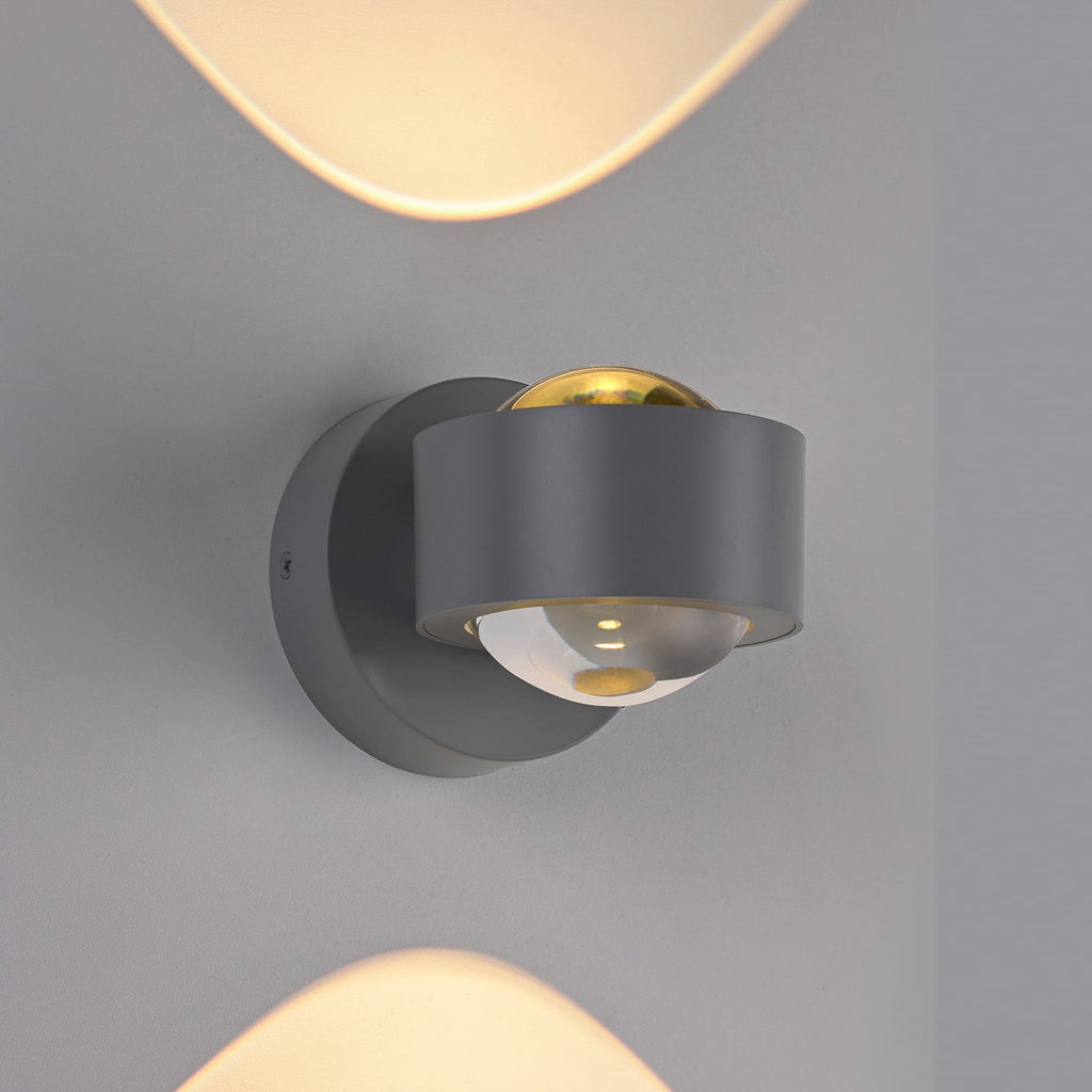 LED vegglampe Chia opp og ned sølv 3000K 330 lm forfra