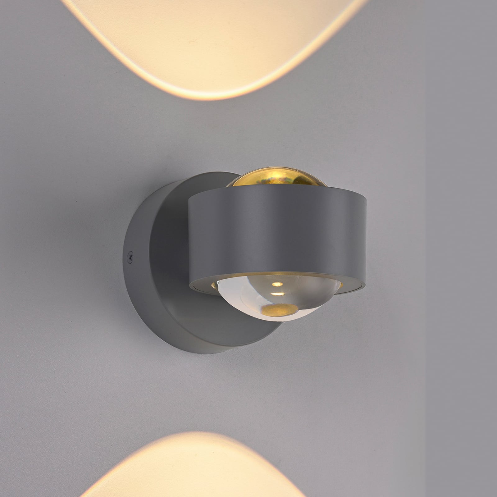 LED vegglampe Chia opp og ned sølv 3000K 330 lm forfra