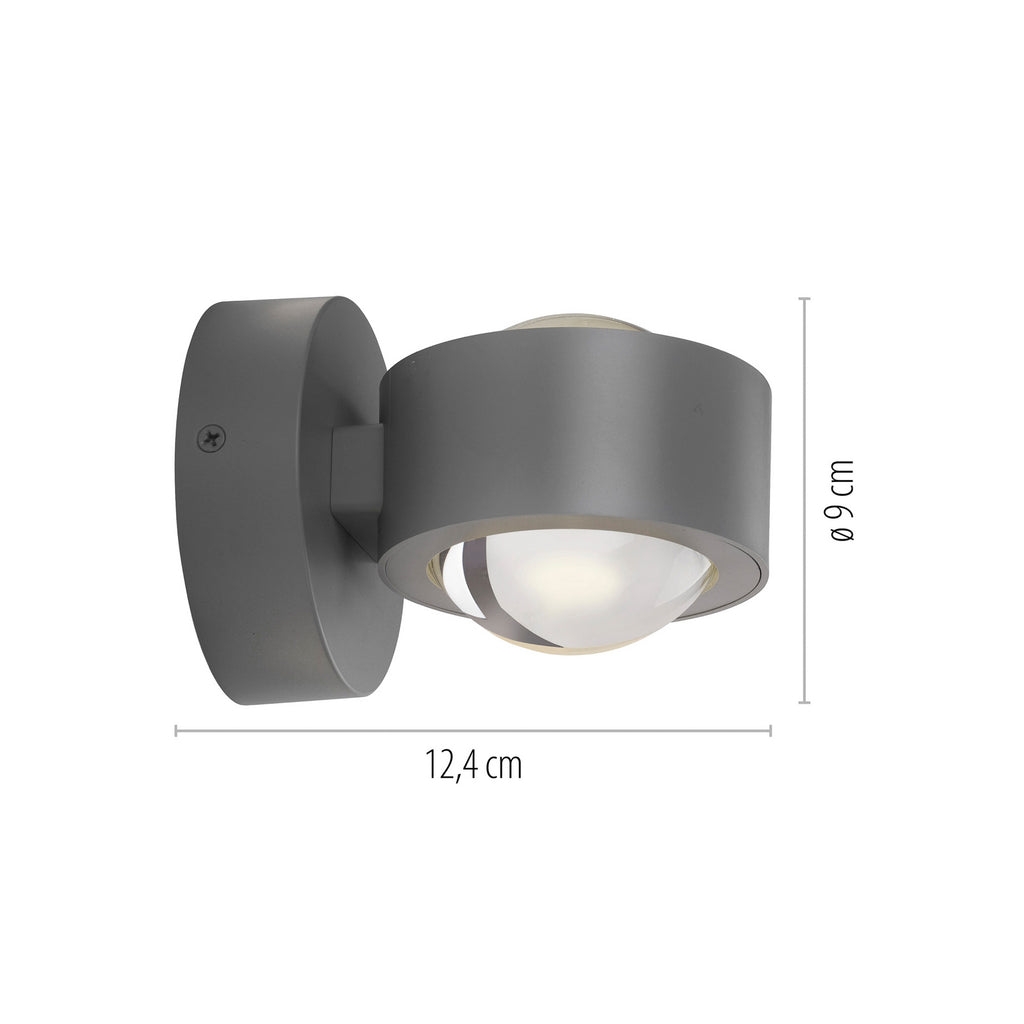 LED vegglampe Chia opp og ned sølv 3000K 330 lm detalj