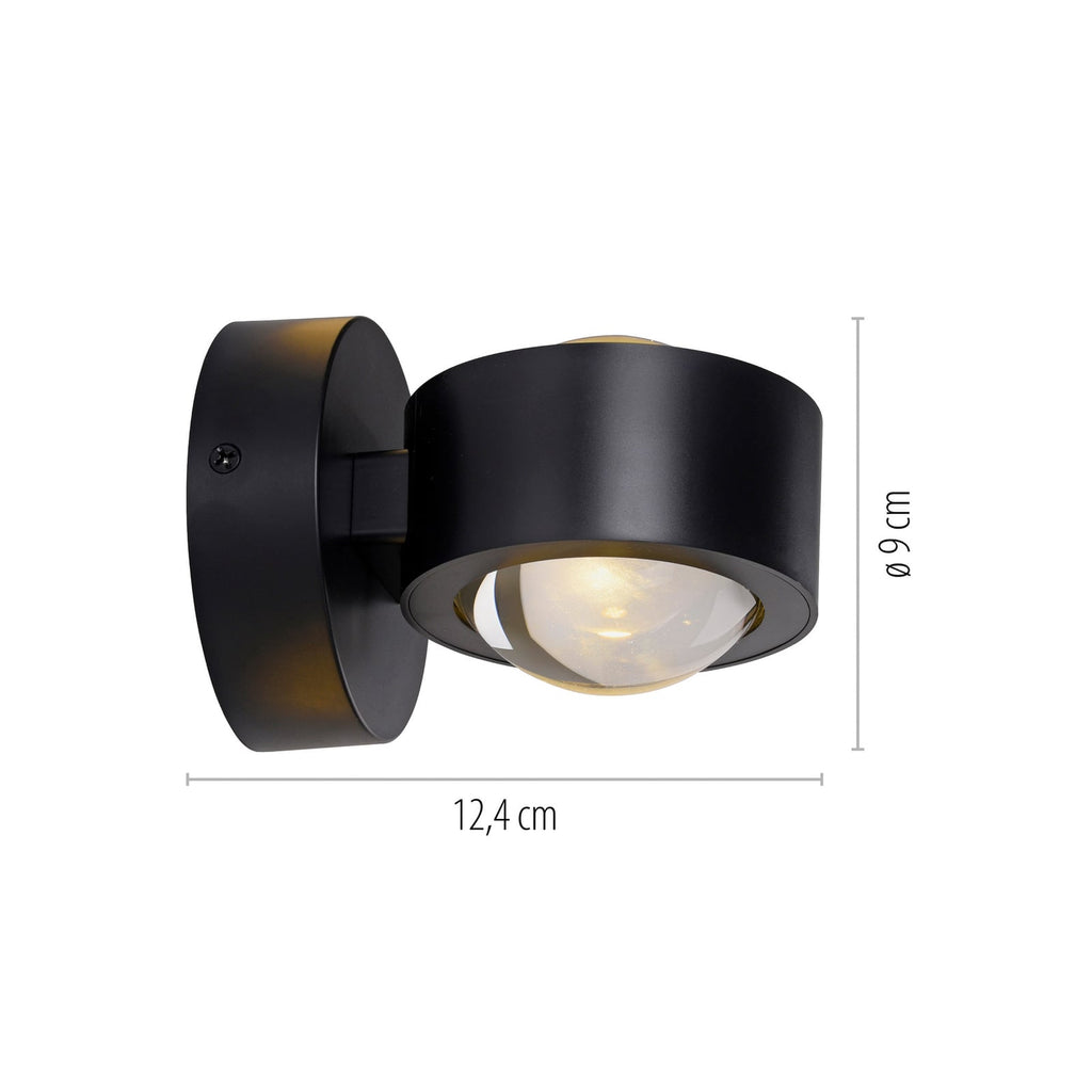 LED vegglampe Chia opp og ned svart 3000K 330 lm detalj