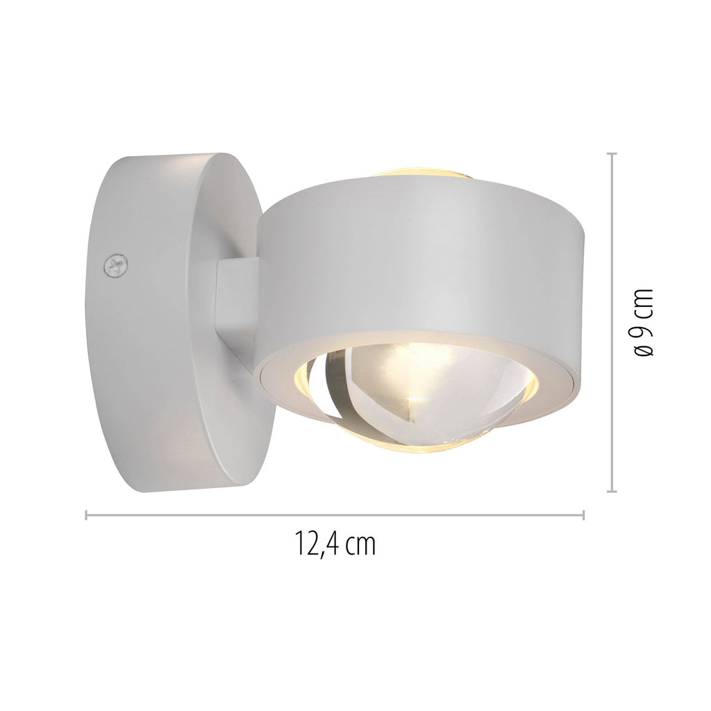 LED vegglampe Chia oppladbar dimbar hvit med fjernkontroll detalj
