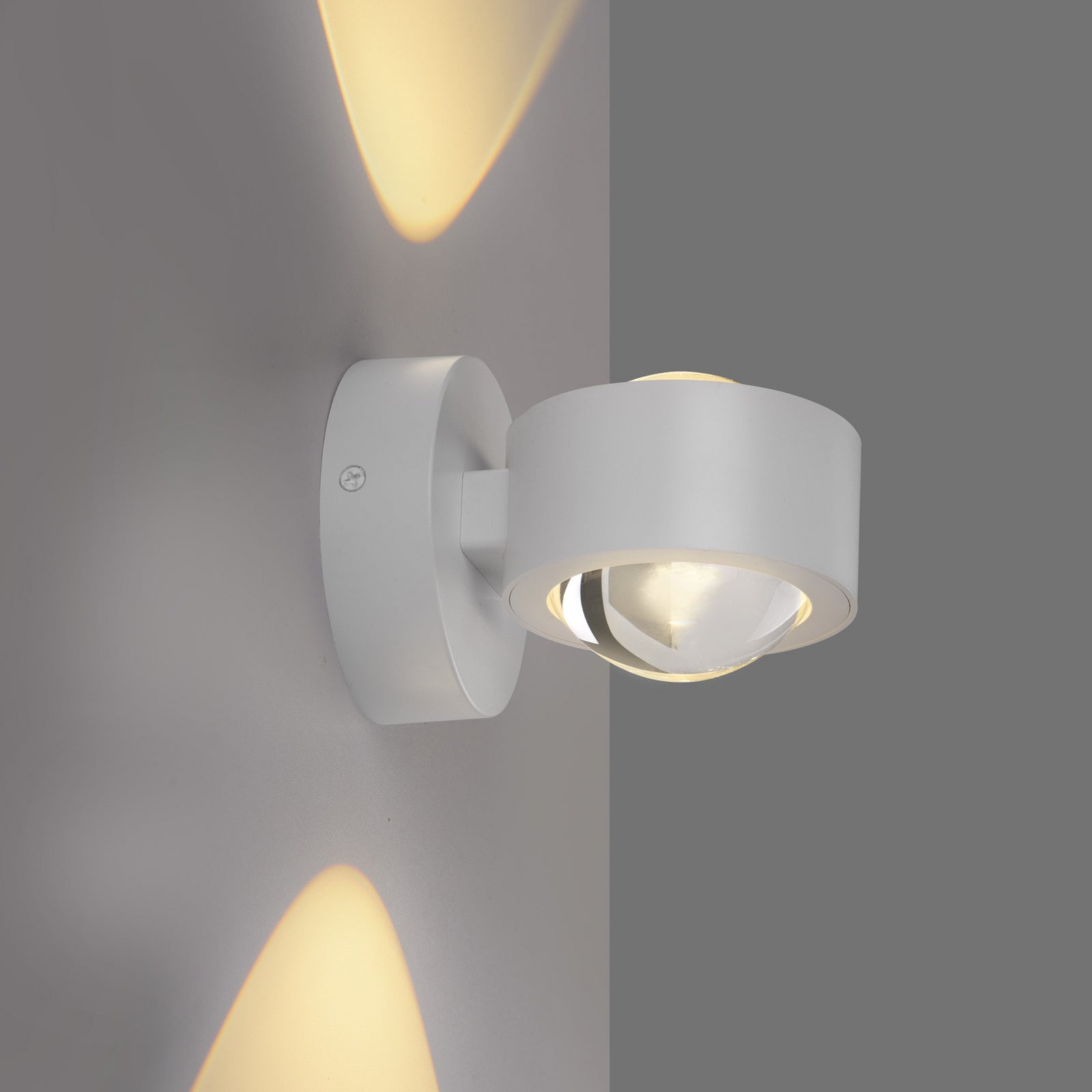 Sideprofil av LED vegglampe Chia oppladbar dimbar hvit med fjernkontroll