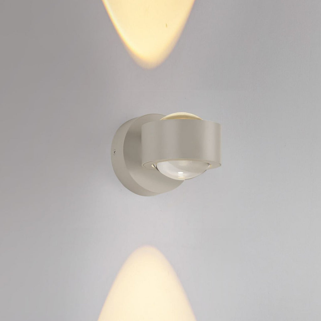 LED vegglampe Chia oppladbar med fjernkontroll sand forfra