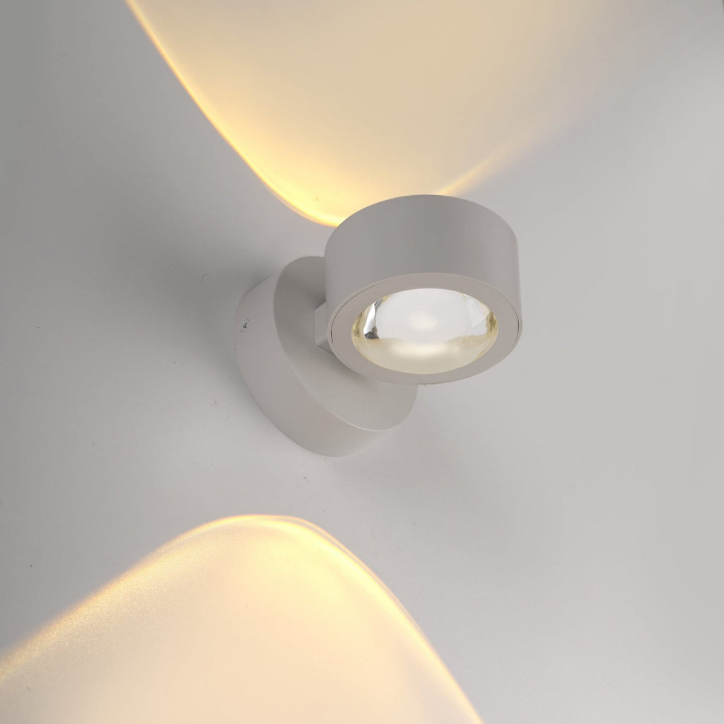 LED vegglampe Chia oppladbar med fjernkontroll sand nærbilde