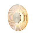 LED vegglampe Cleo ravfarget rilleglass Ø30 cm dimbar forfra