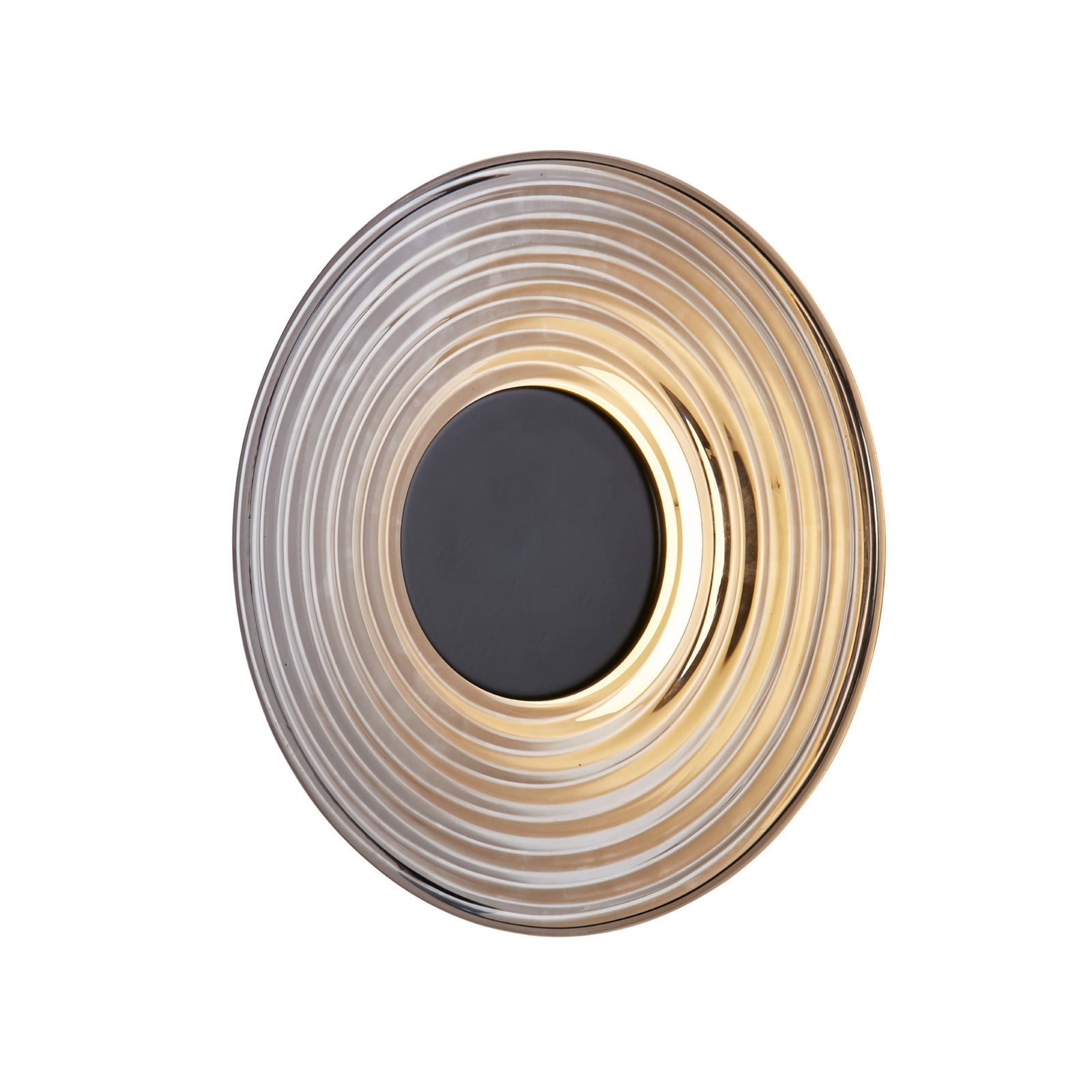 LED vegglampe Cleo røykgrå glass dimbar Ø30 cm forfra