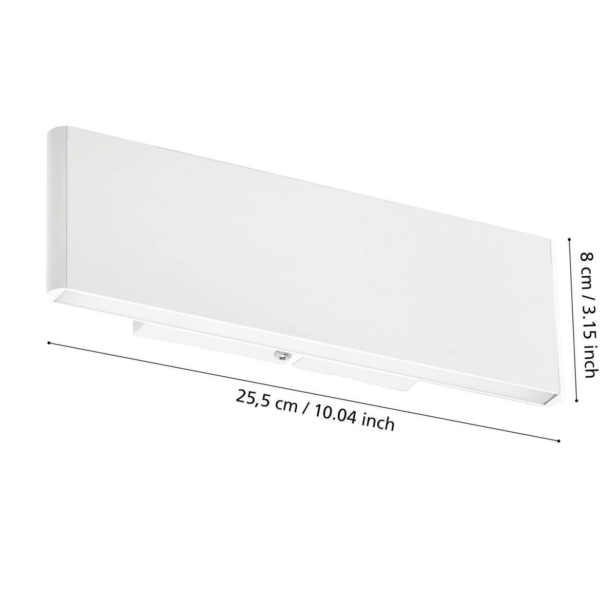 Detalj av LED vegglampe Climene opp og ned aluminium hvit