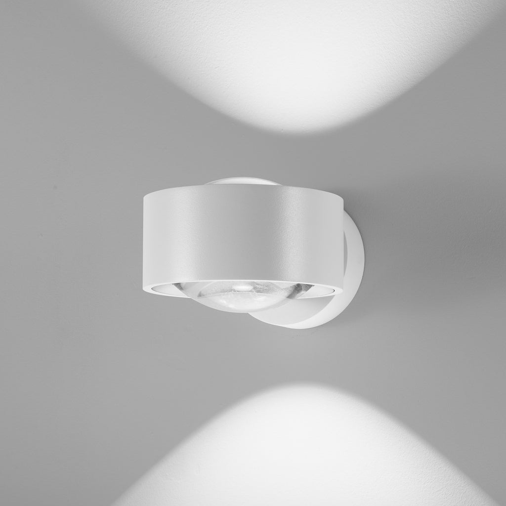 Detalj av LED vegglampe Clippo Optic hvit dim-to-warm opp/ned