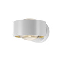LED vegglampe Clippo Optic hvit/gull dimbar dreibar Ø12 cm forfra