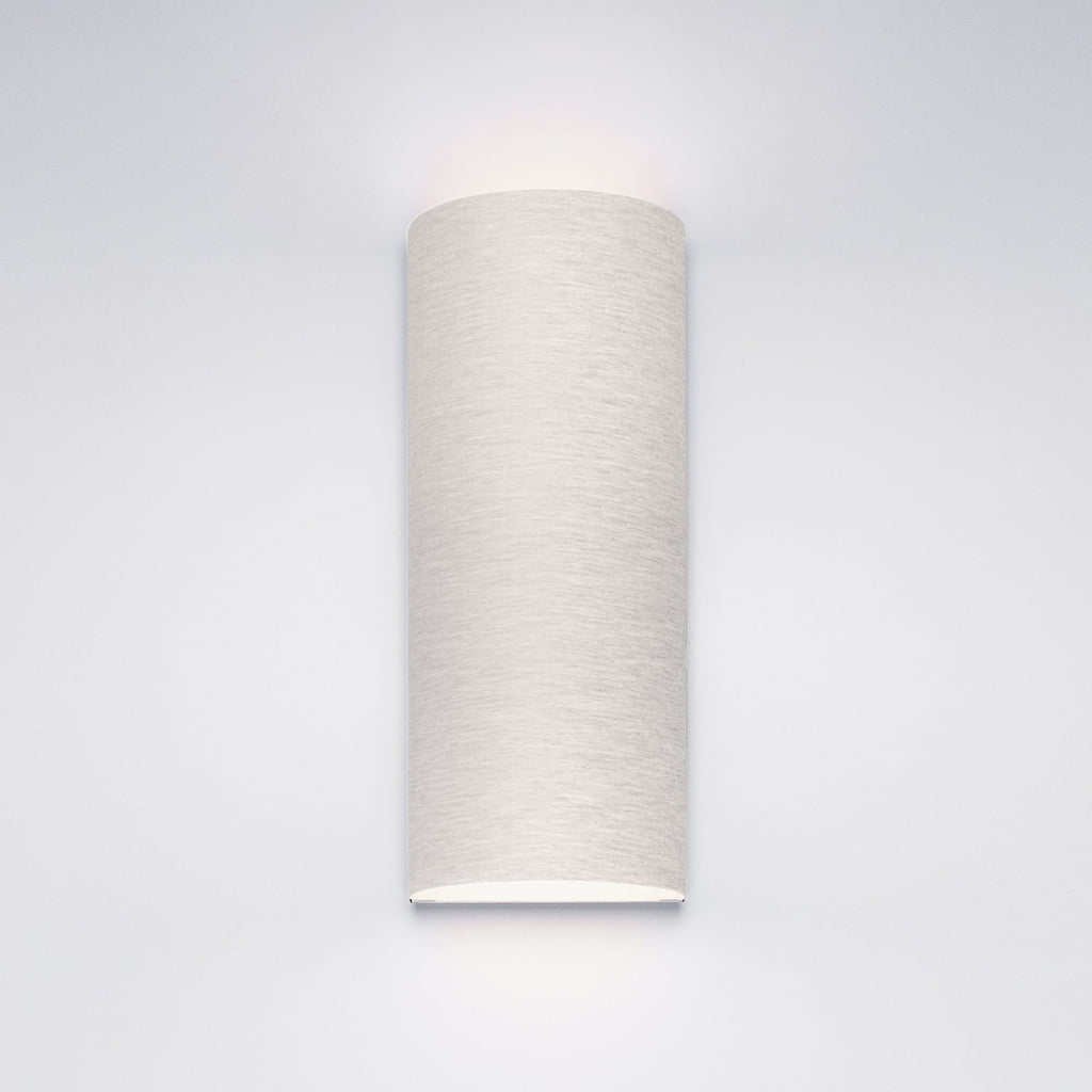 LED-vegglampe Club dimbar tekstilskjerm grå 40 cm detalj