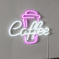 LED-vegglampe Coffee RGB plexiglass 40x30 cm USB forfra