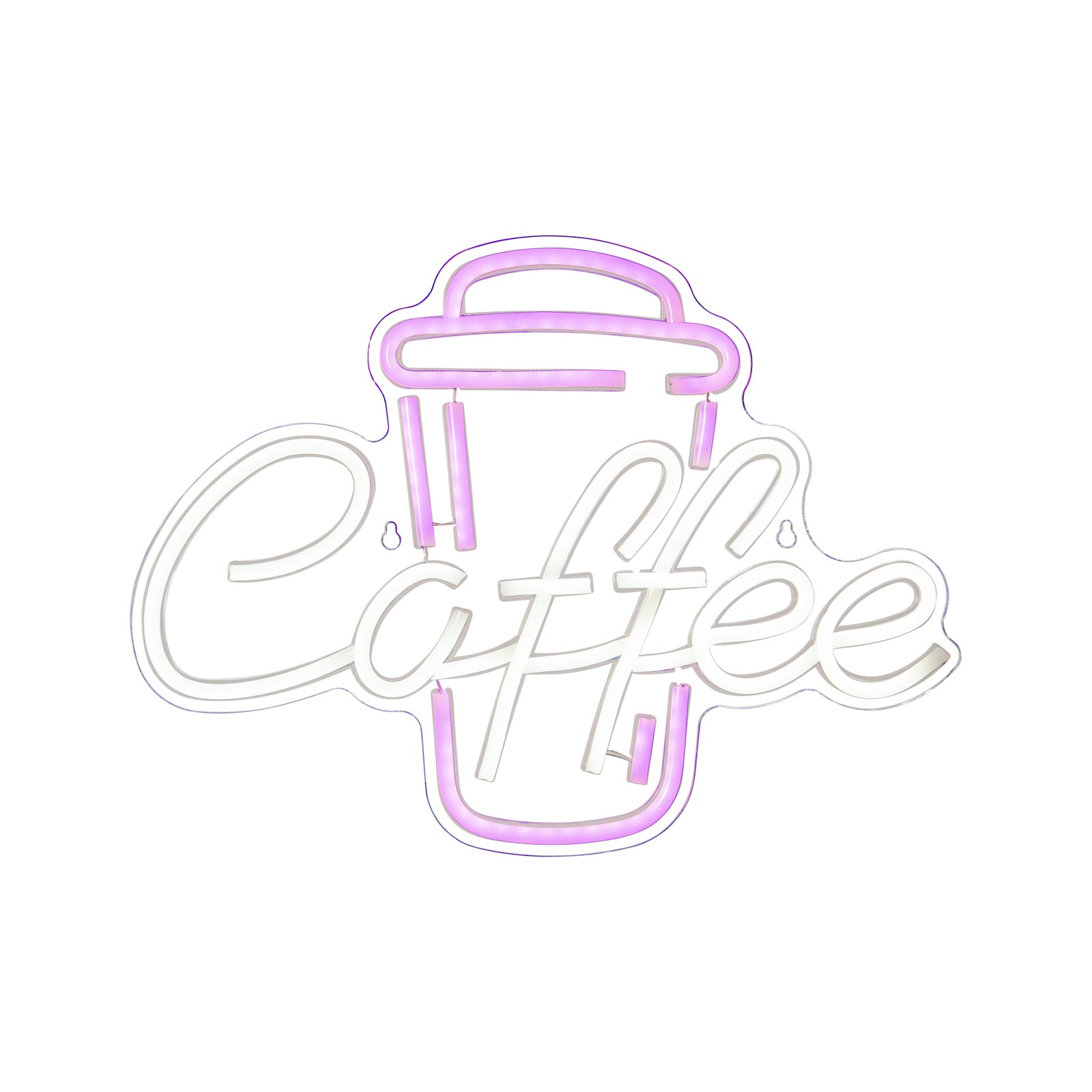 Montert LED-vegglampe Coffee RGB plexiglass 40x30 cm USB i rom