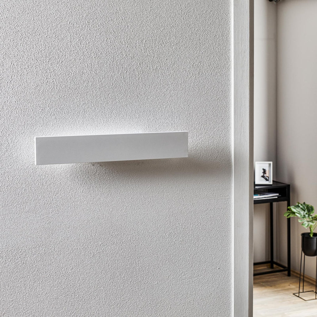 LED vegglampe Concha hvit 47 cm dimbar opp og ned detalj