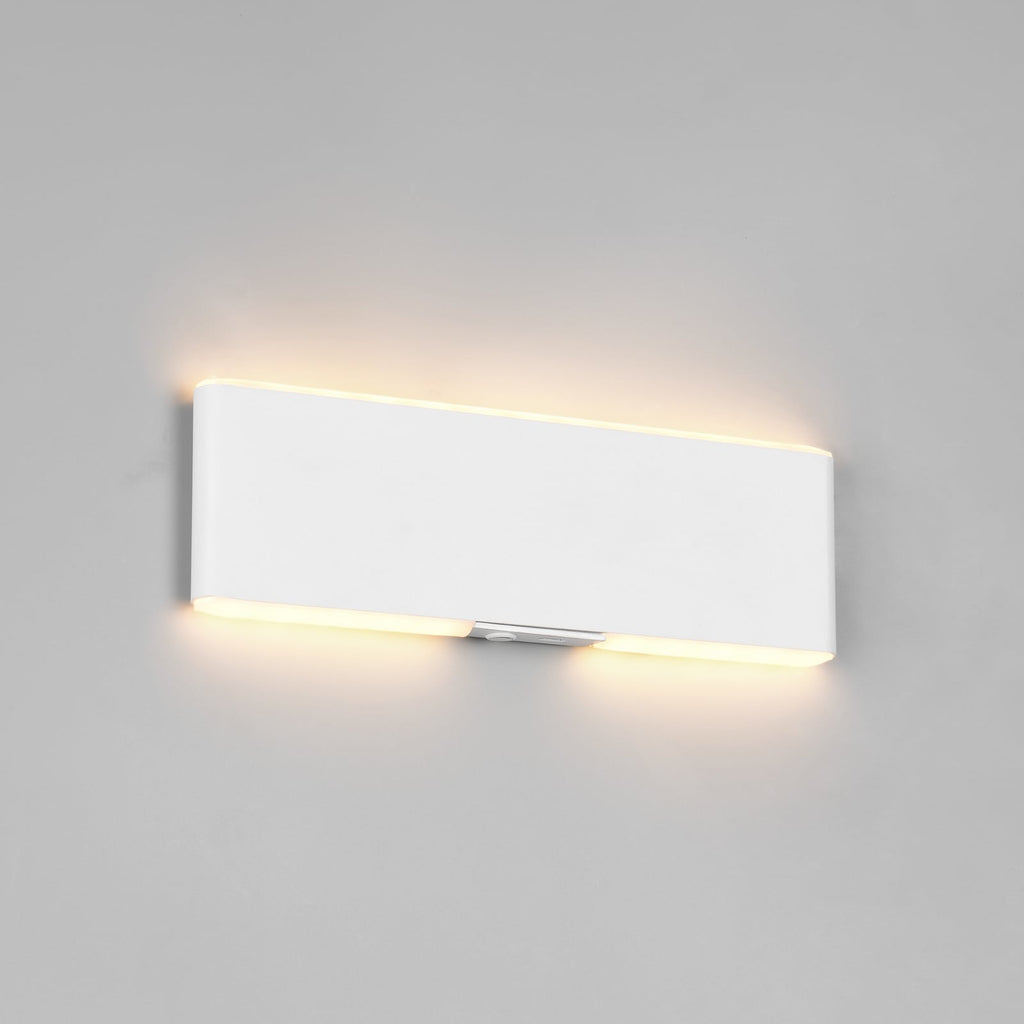 LED vegglampe Conchita oppladbar CCT dimbar 22 cm hvit forfra