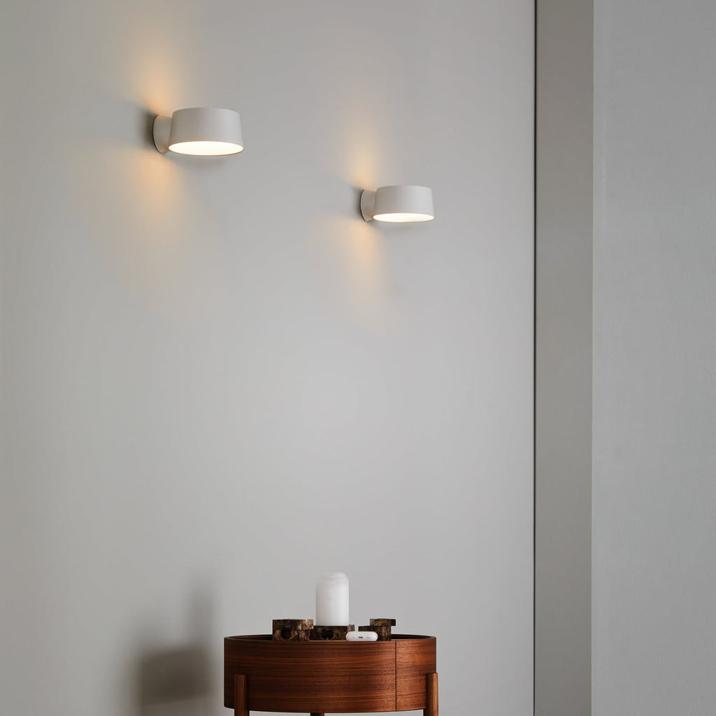 LED vegglampe Cookie detalj av aluminiumskappe og LED-lys