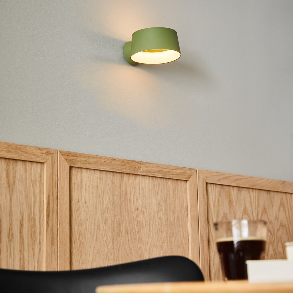 LED vegglampe Cookie grønn aluminium dimbar Ø15 cm detalj