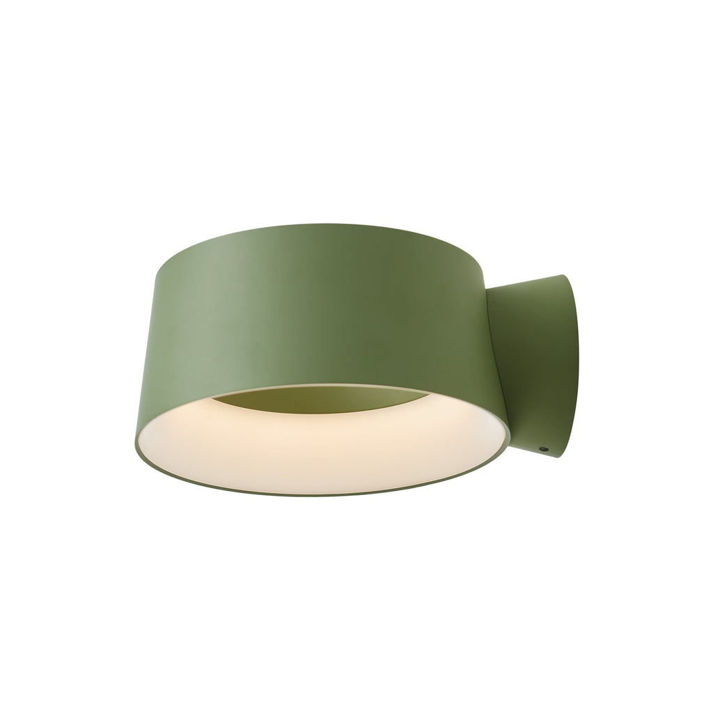 LED vegglampe Cookie grønn aluminium dimbar Ø15 cm montert