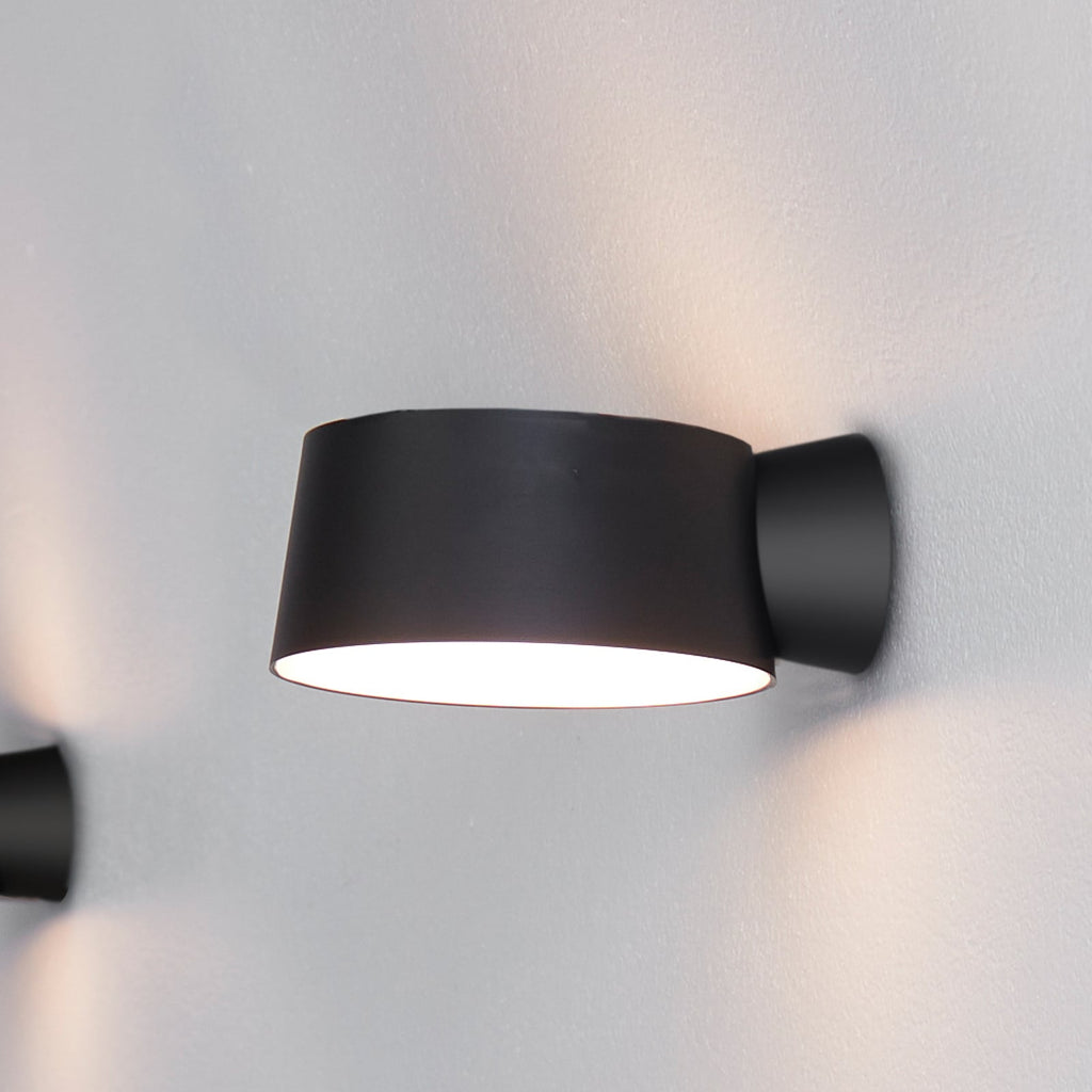 LED vegglampe Cookie ringformet svart dimbar Ø15 cm forfra
