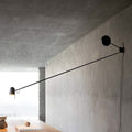 LED vegglampe Counterbalance svart aluminium forfra