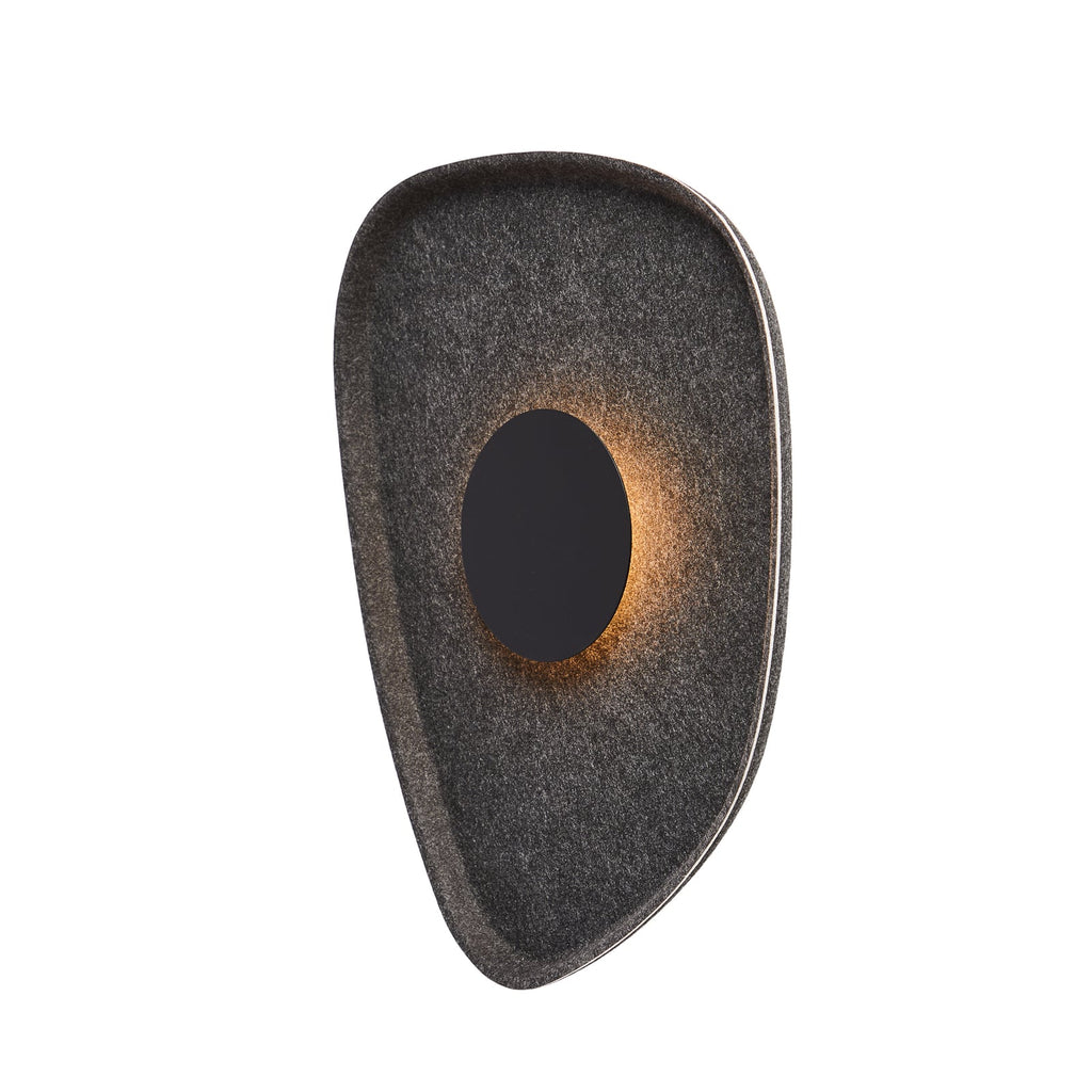 LED vegglampe Cozy filt svart indirekte lys forfra