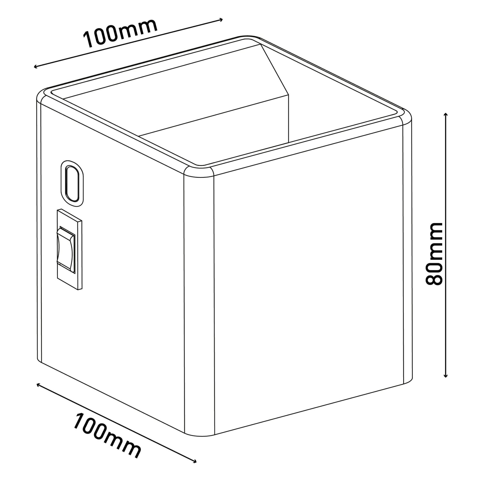 Detalj av LED vegglampe Cube oppladbar magnetisk hvit dimbar - Näve