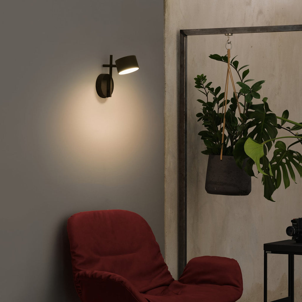 LED vegglampe Decor Kyoto dimbar svart med fjernkontroll bakside