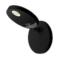 LED vegglampe Demetra Spotlight svingbar svart Ø13 cm forfra