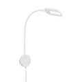 LED vegglampe dimbar hvit metall 6W med bryter - Briloner forfra