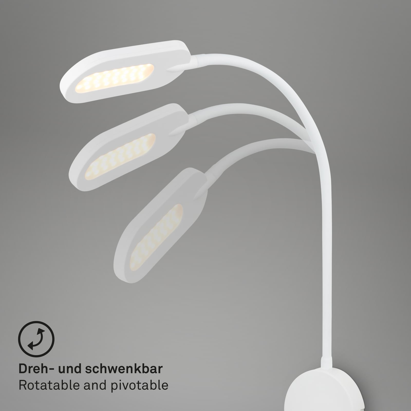 LED vegglampe dimbar hvit metall 6W med bryter - Briloner side