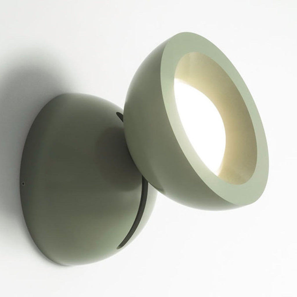 LED vegglampe DoDot dimbar grønn aluminium forside
