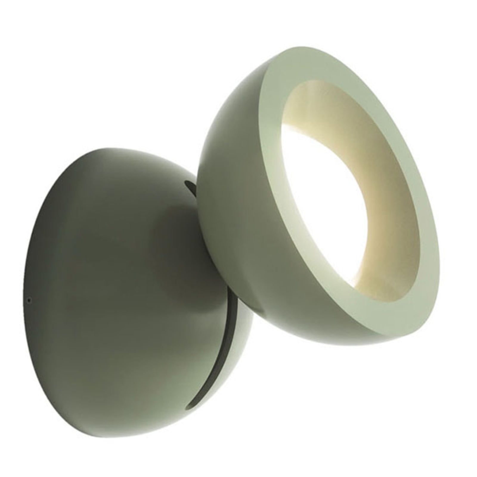 LED vegglampe DoDot dimbar grønn aluminium detalj