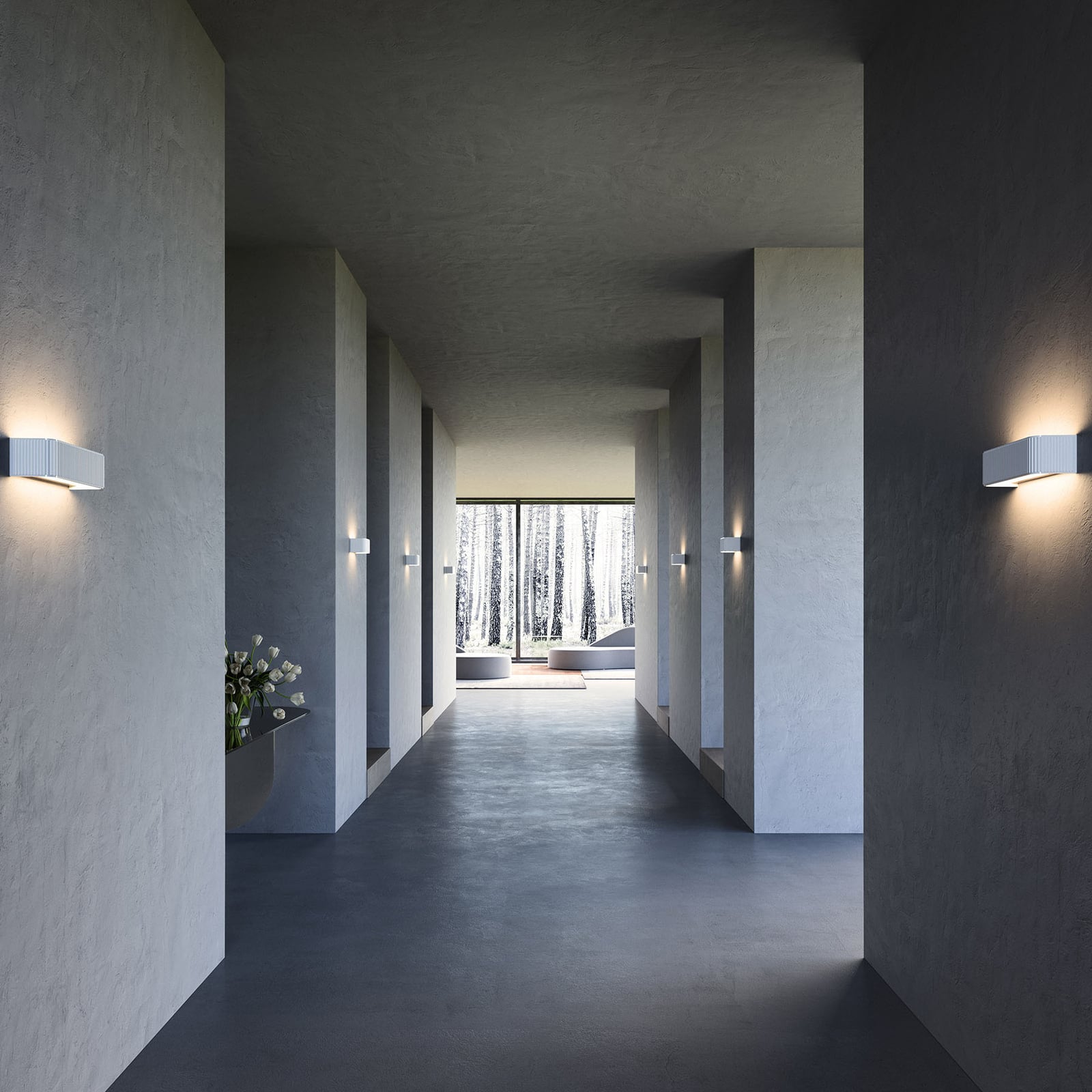 LED vegglampe Dresscode W2 detalj av lamellmønster