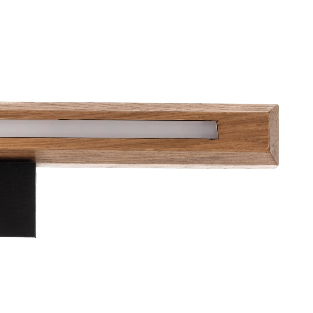 LED vegglampe Elis eik/svart opp og ned dimbar 48 cm med dimmerkontroll