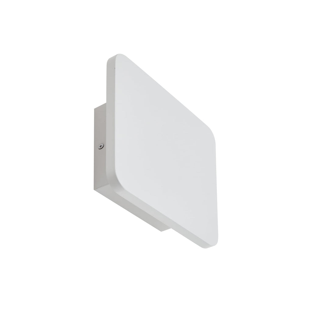 LED vegglampe Elrik hvit metall 22x22 cm montert på vegg