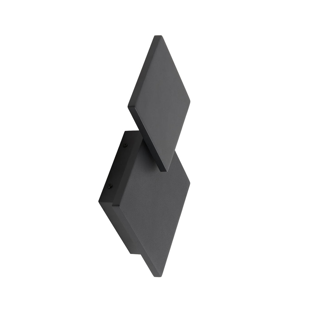 LED vegglampe Elrik svart metall 27 cm detalj av lys