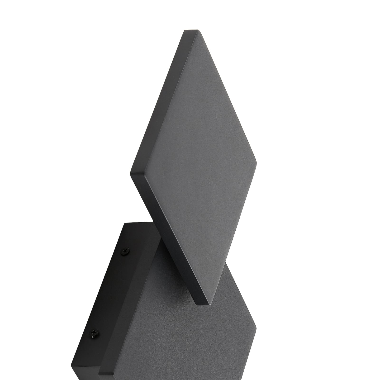 LED vegglampe Elrik svart metall 27 cm nærbilde av metallramme