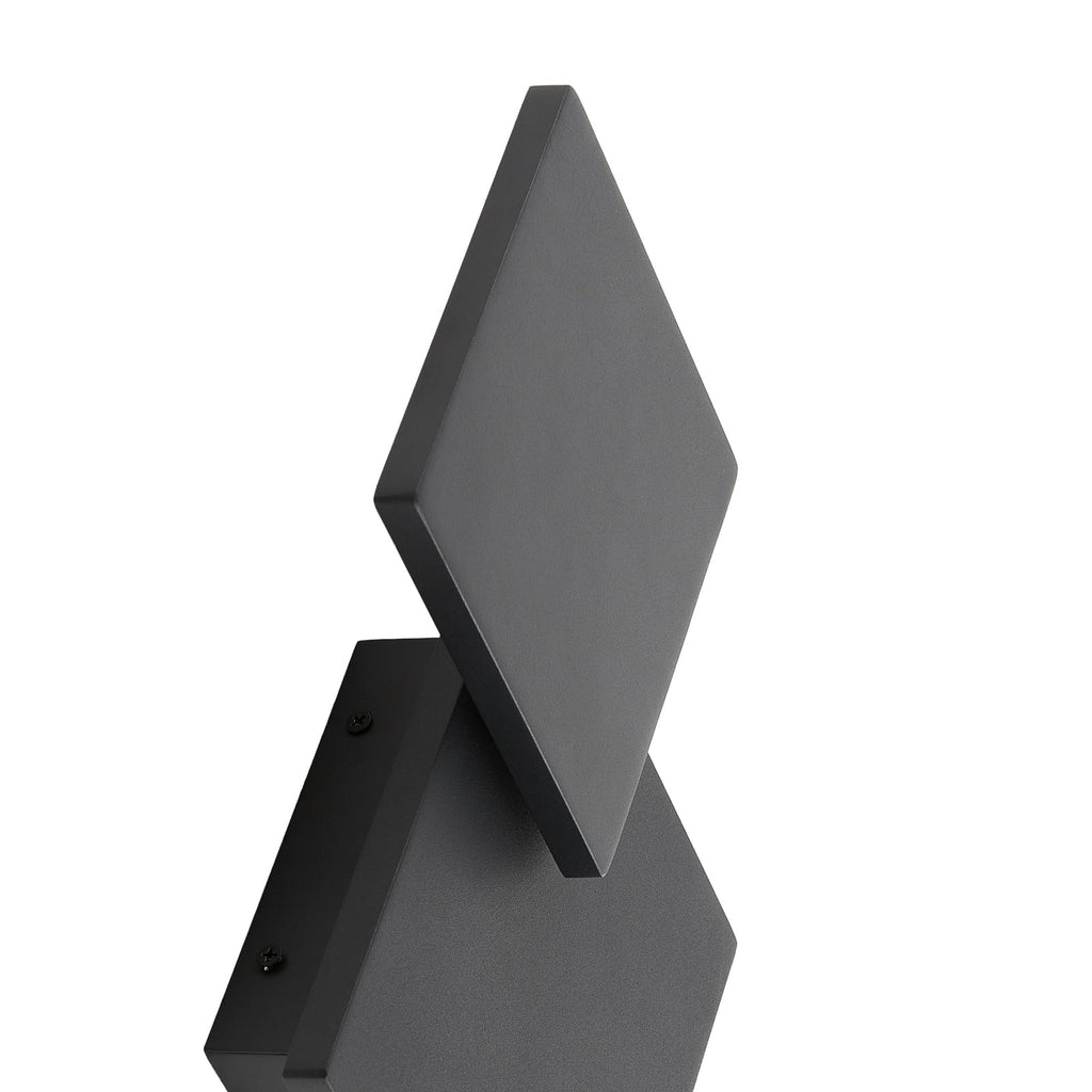 LED vegglampe Elrik svart metall 27 cm nærbilde av metallramme