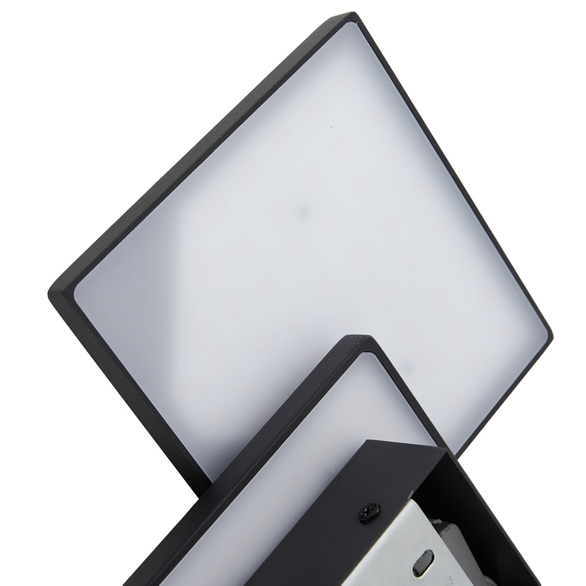 LED vegglampe Elrik svart metall 27 cm sideprofil
