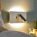LED vegglampe Elske med leselys hvit/krom forfra