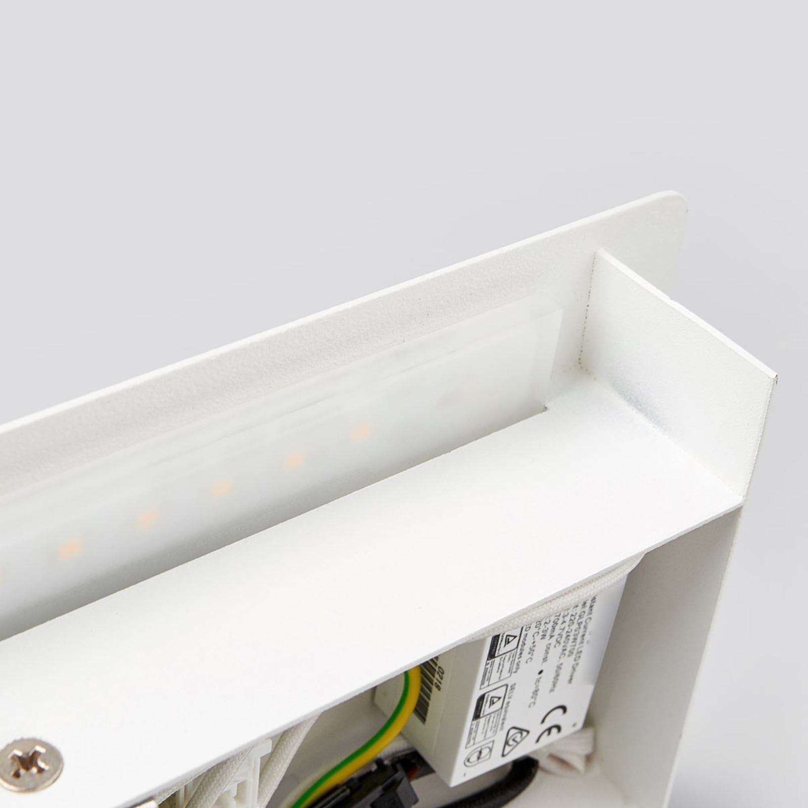 LED vegglampe Elske med leselys hvit/krom brytere