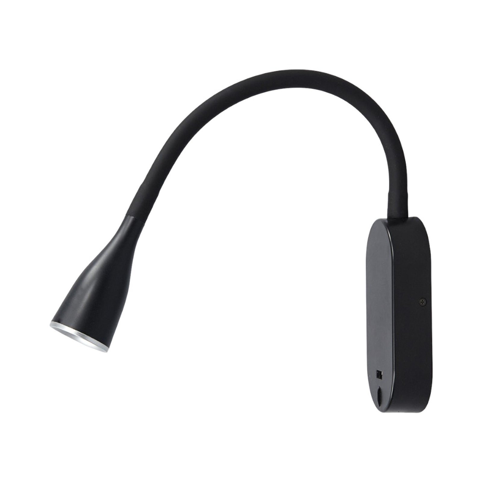 Montert LED vegglampe Enna svart med bryter og USB i rom