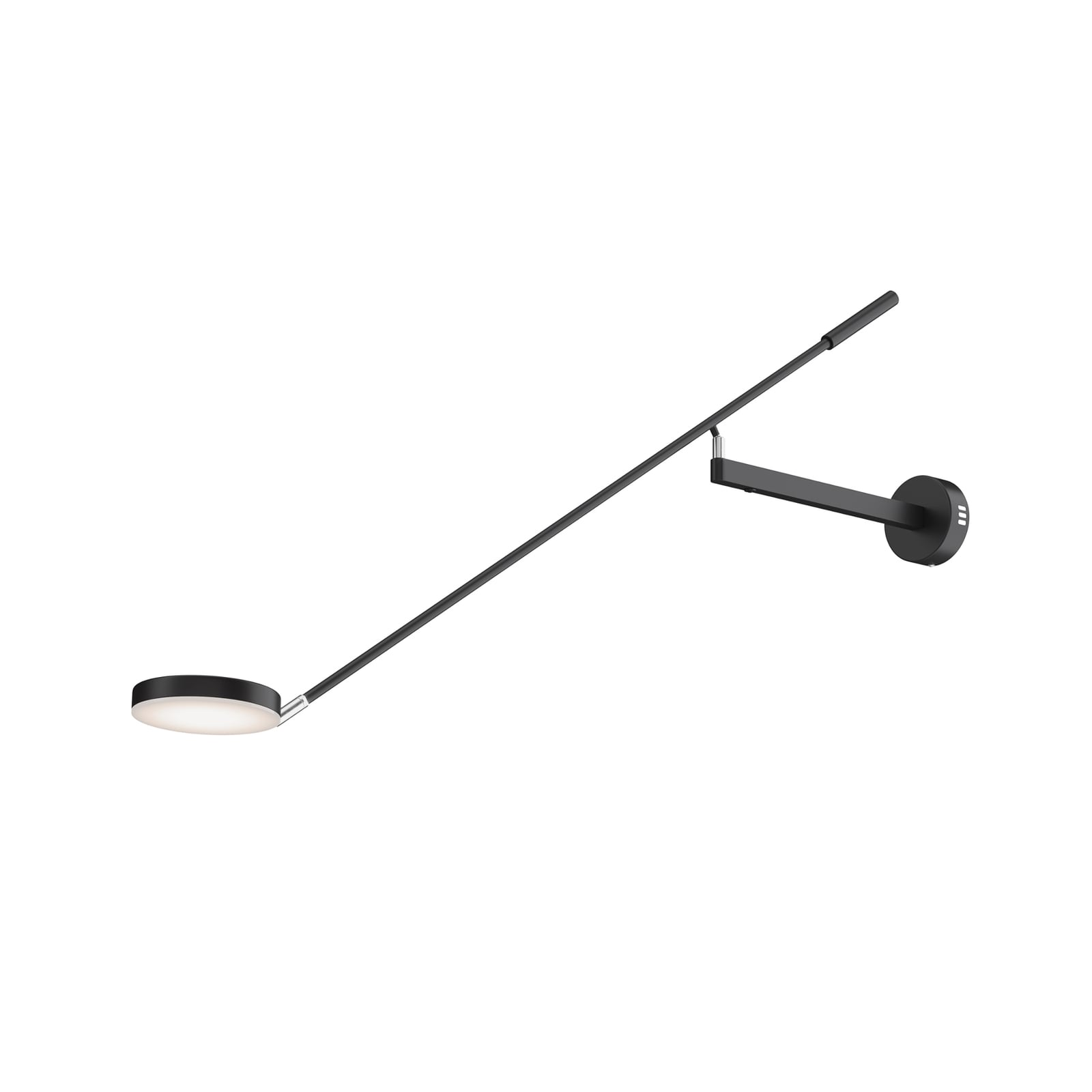 LED vegglampe Fad svart metall 100 cm dimbar fra Maytoni, forfra
