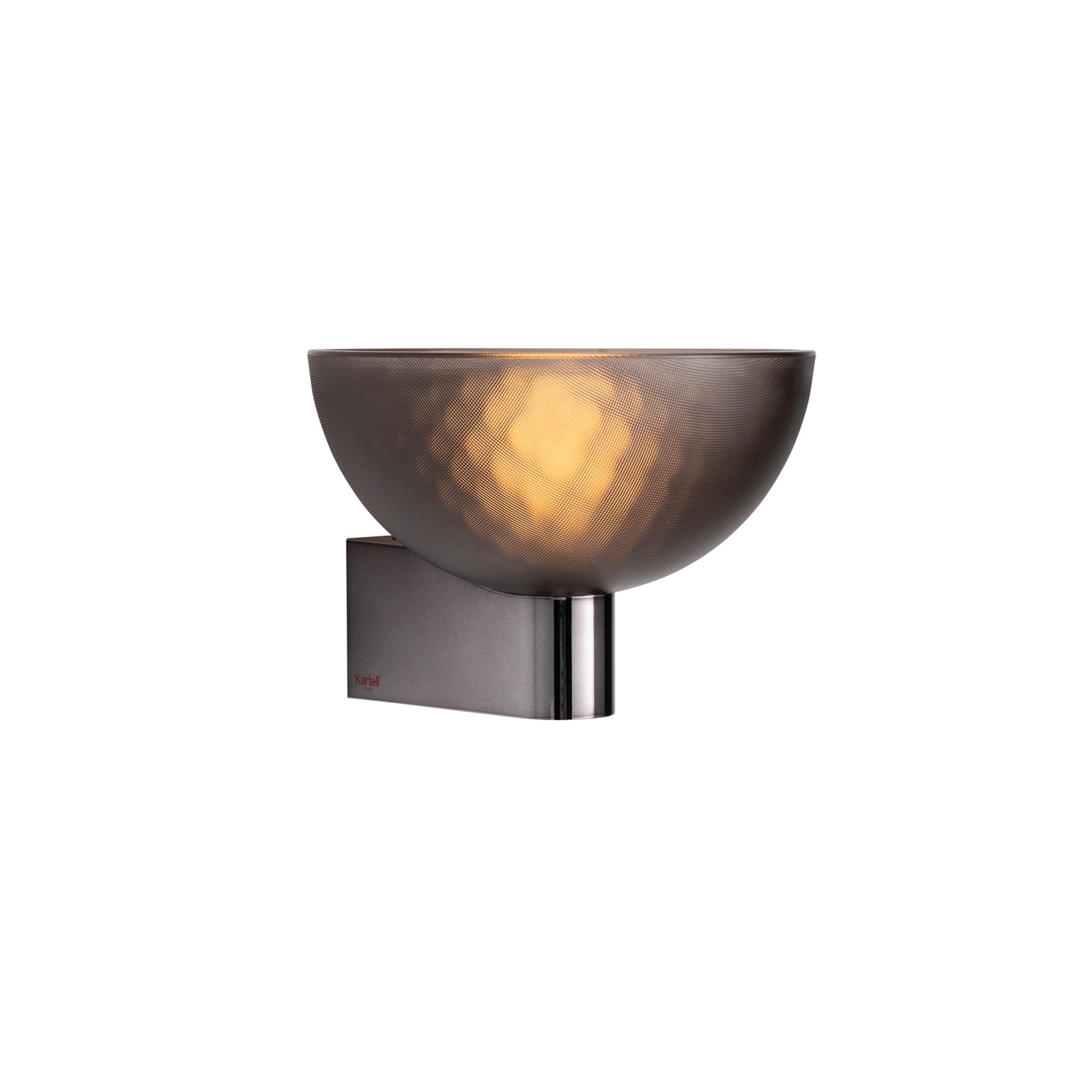 LED vegglampe Fata røykgrå polymer E14 detalj