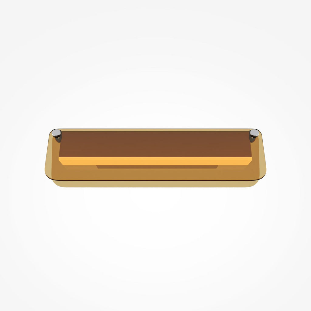 LED vegglampe FLAT amber messing 30 cm bakside