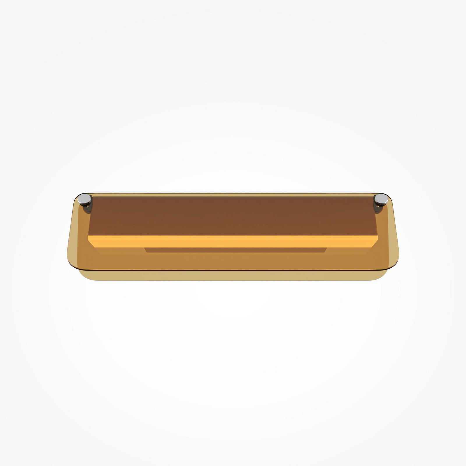 LED vegglampe FLAT amber messing 30 cm bakside