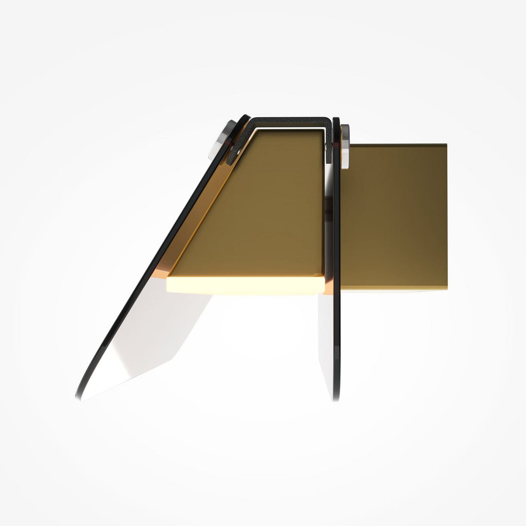 Montert LED vegglampe FLAT amber messing 30 cm i rom