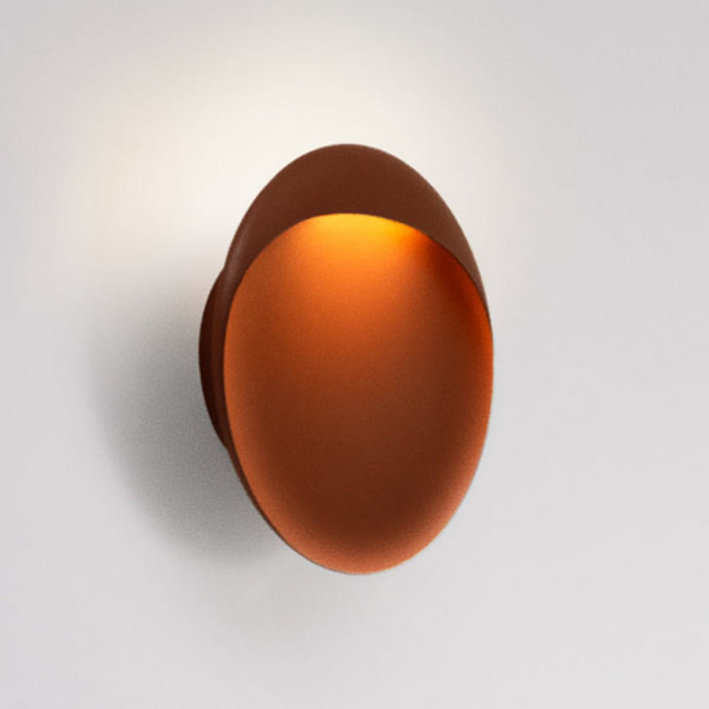 LED vegglampe Flindt dimbar corten Ø20 cm bakside