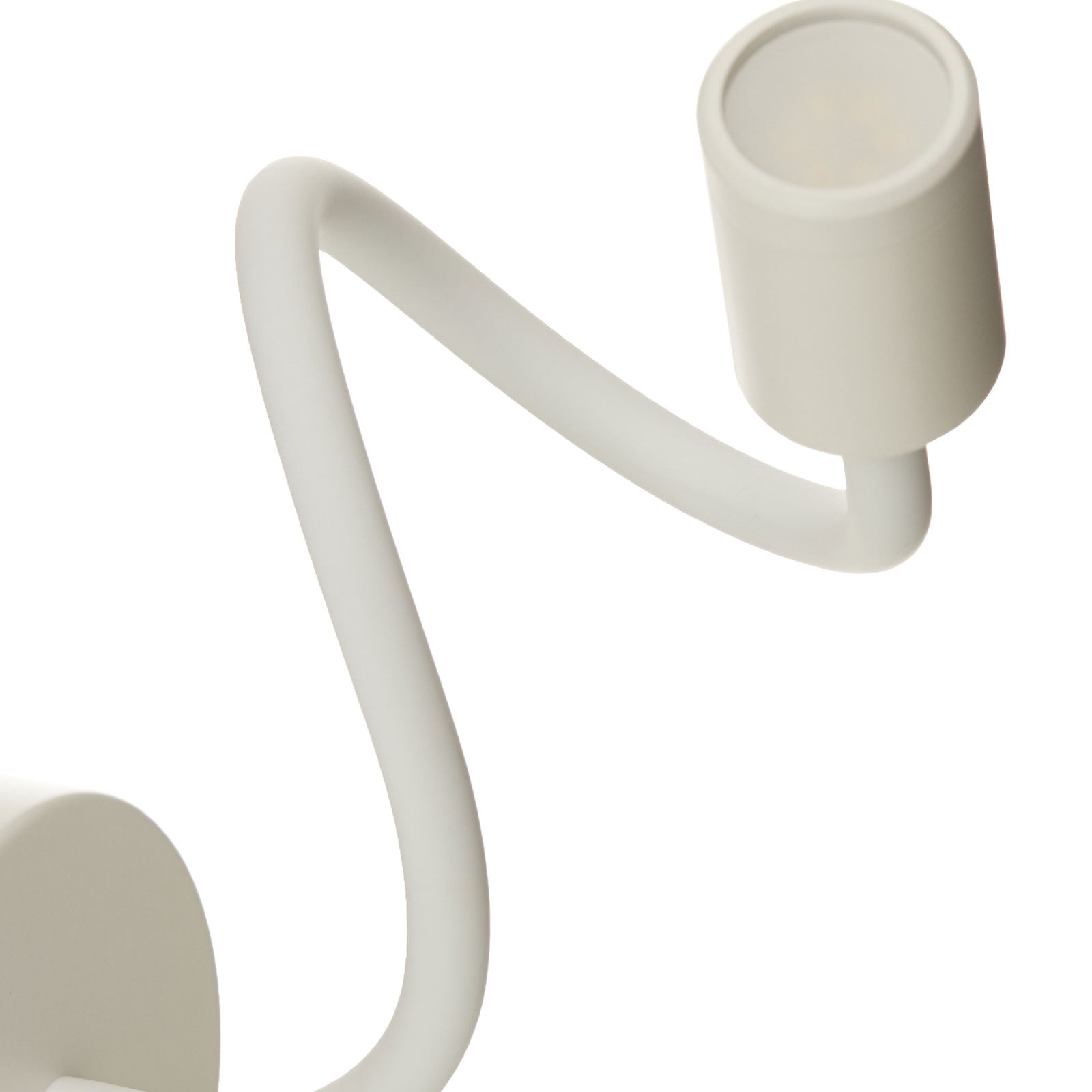 Montert LED vegglampe Focus fleksibel arm hvit 3W med bryter i lesekrok