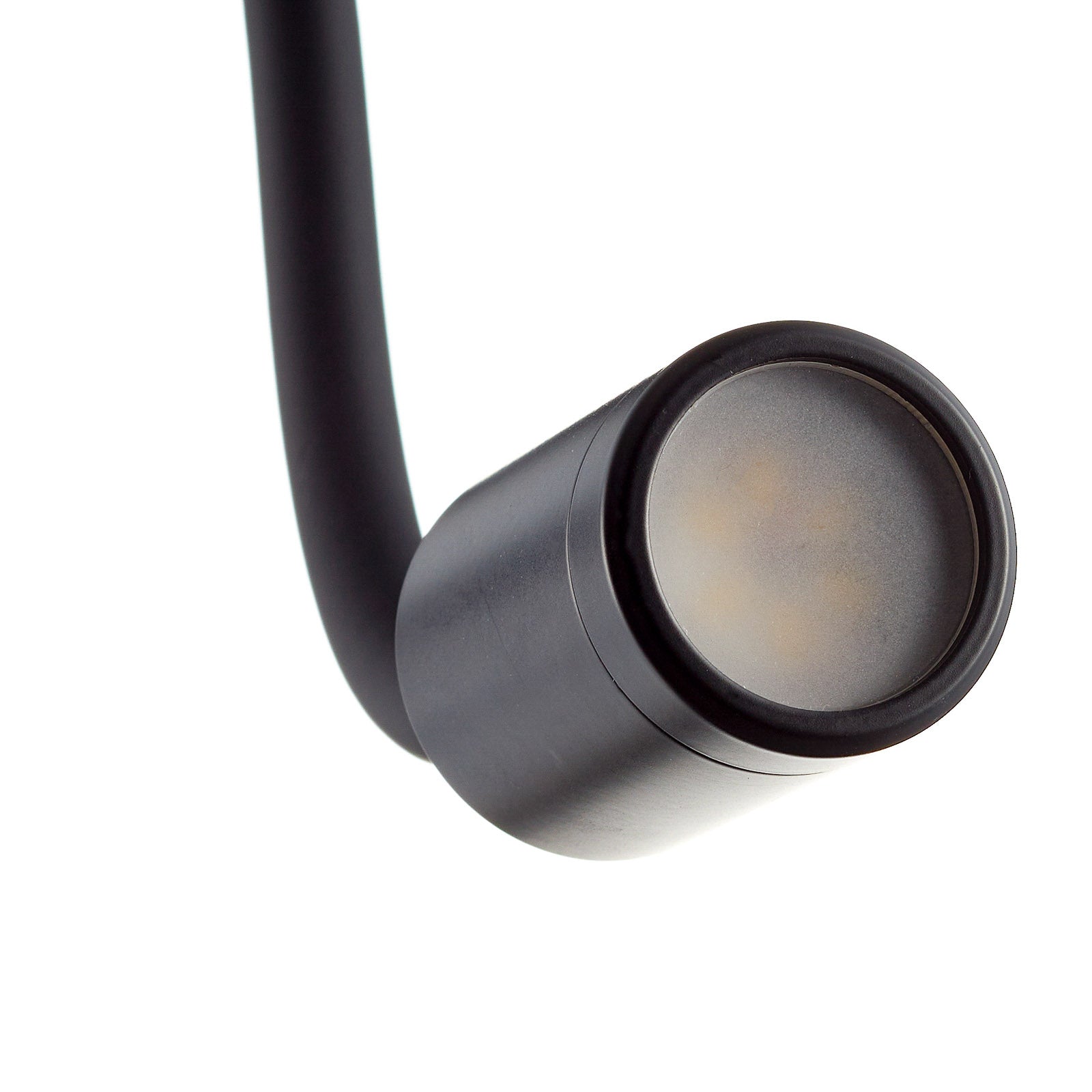 LED vegglampe Focus fleksibel arm svart 3W varmhvit montert