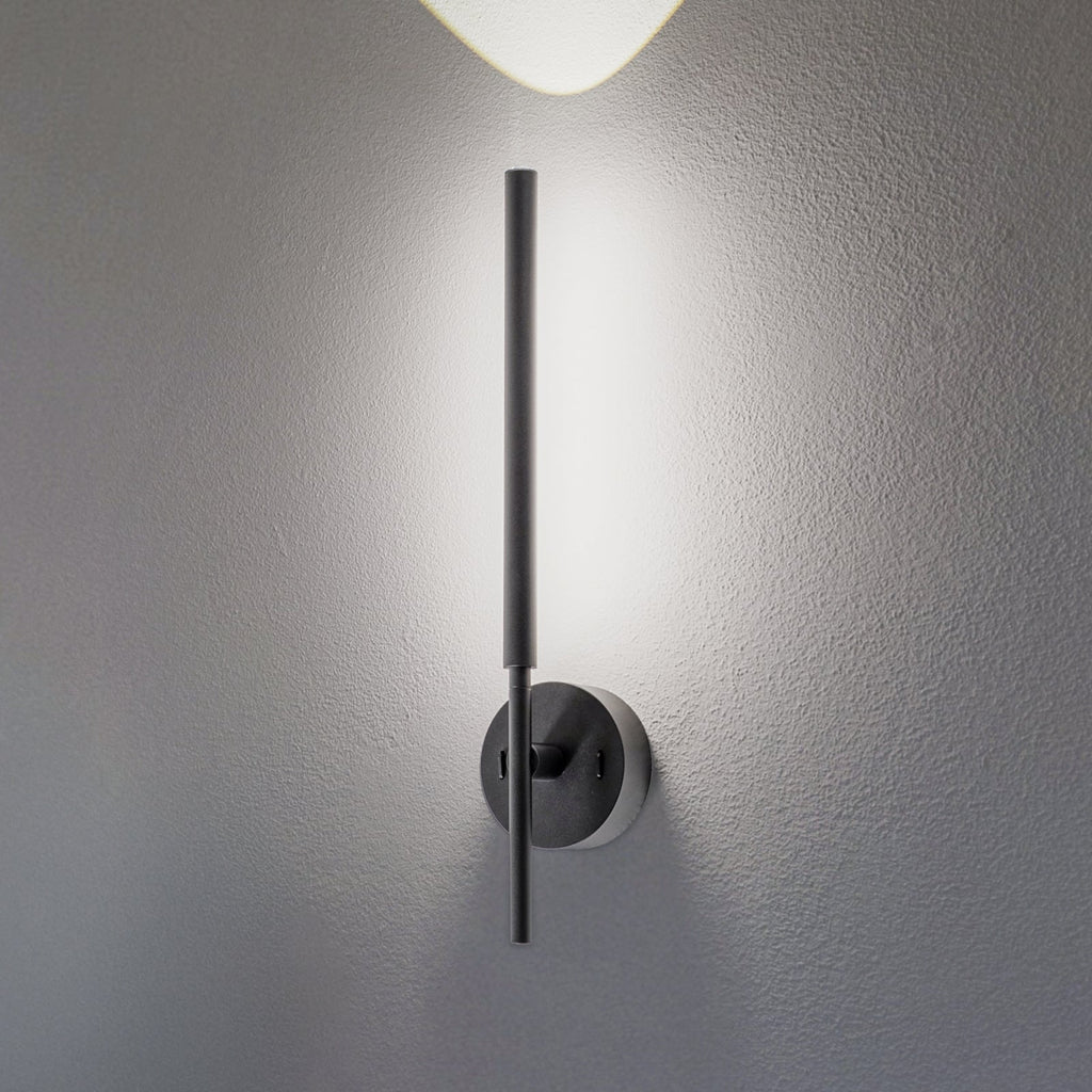 LED vegglampe Focus svart 2-lys justerbar 46,5 cm forfra